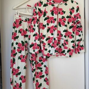 Mini Rodini Floral Kids Set -  Terry Hoodie and Trousers